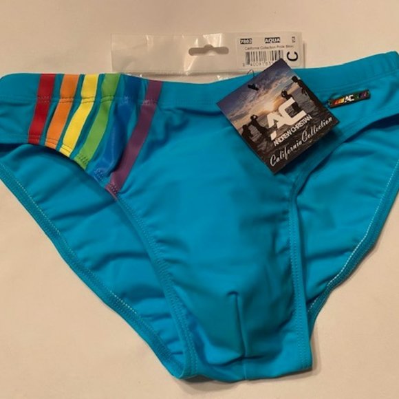 Andrew Christian Other - NWT - AC -  PRIDE Bikini - Aqua (802A)